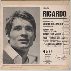 [Pochette de Tout le monde un jour (RICARDO) - verso]